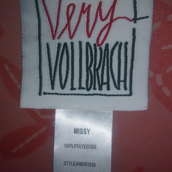 Very Vollbrach Coral Poncho V-Neck Tie Front Top - Picture 10 of 10